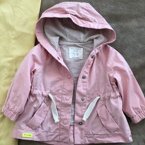 Zara kids pink parka jacket in size 6/9 months